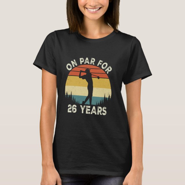 Camiseta Gracioso golf de 26 años Golf Golf Golf B de 26 añ (Anverso)