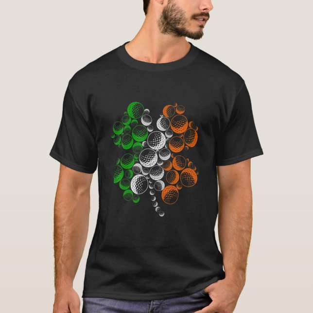 Camiseta Gracioso Golf Lucky Shamrock St Patricks Day Sport (Anverso)