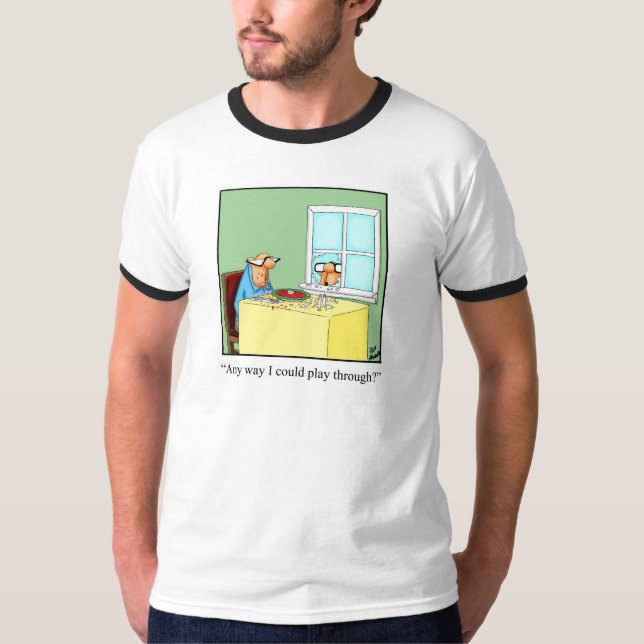 Camiseta Gracioso golf "Play Through" Humor Tee Shirt (Anverso)