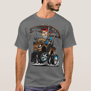 Camiseta Gracioso Golf t Hotrod Golf Popping a Wheelie toon