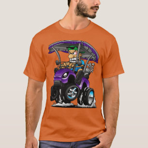 Camiseta Gracioso Golf t Hotrod Golf Popping a Wheelie toon