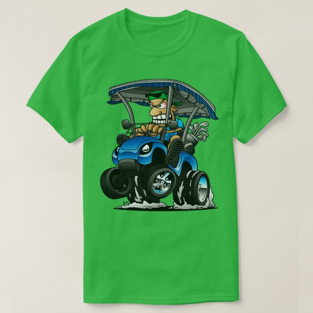 Camiseta Gracioso Golf t Hotrod Golf Popping a Wheelie toon (Diseño del anverso)