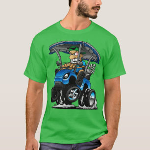 Camiseta Gracioso Golf t Hotrod Golf Popping a Wheelie toon
