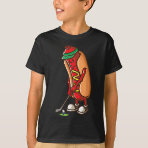 Camiseta Gracioso Golfing Hot Dog Regalos de golf para homb