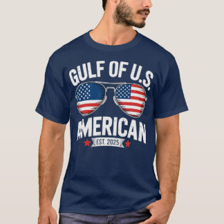 Camiseta Gracioso Golfo De Los EEUU Gafas De Sol Rojas Y Az