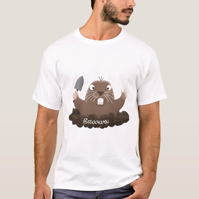 Camiseta Gracioso gopher digging personalizado ilustracion (Anverso)