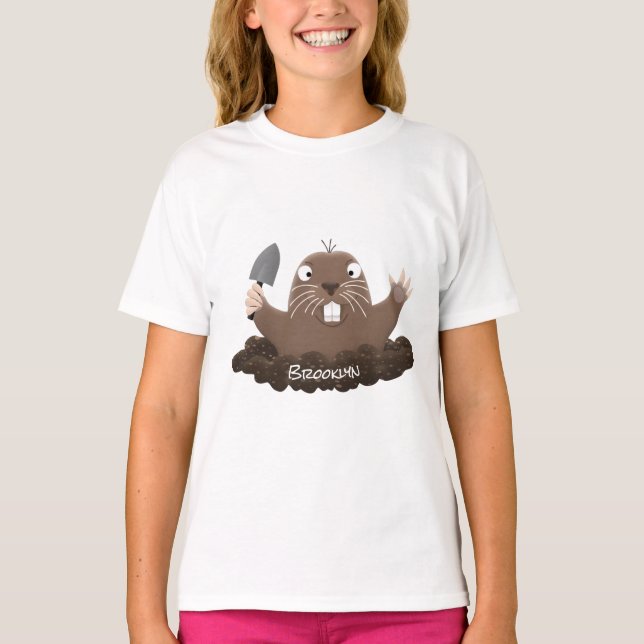 Camiseta Gracioso gopher digging personalizado ilustracion (Anverso)