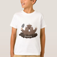 Gracioso gopher digging personalizado ilustracion