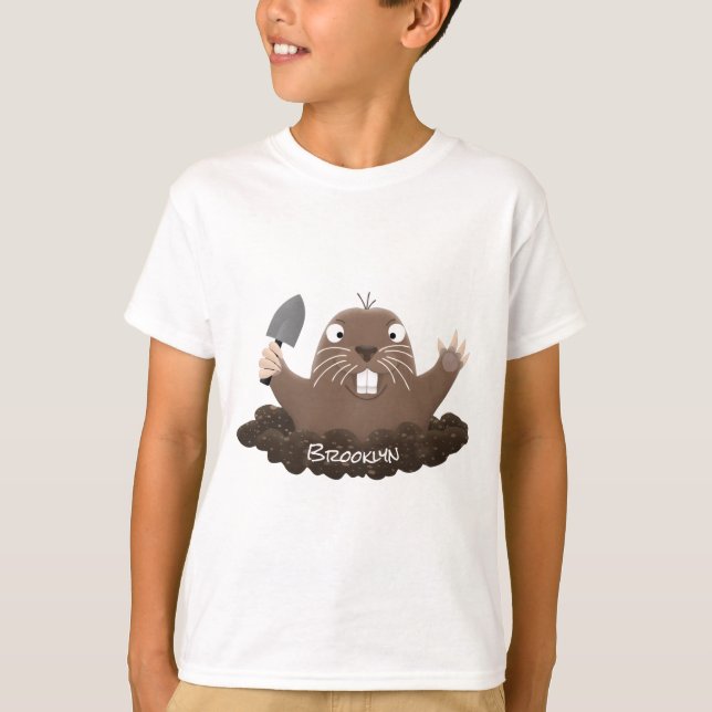 Camiseta Gracioso gopher digging personalizado ilustracion (Anverso)