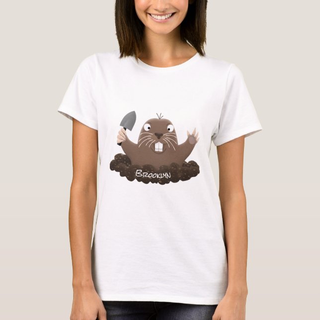 Camiseta Gracioso gopher digging personalizado ilustracion (Anverso)