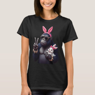 Camiseta Gracioso Gorila Bunny Guay Easter, Curte & Edg