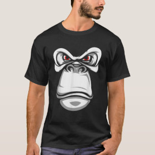 Camiseta Gracioso Gorila Cara Mono Costume Shirt Hombres Ch