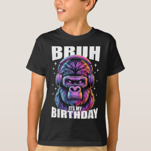 Camiseta Gracioso Gorila Niños Adultos Niños Bruh Es Mi