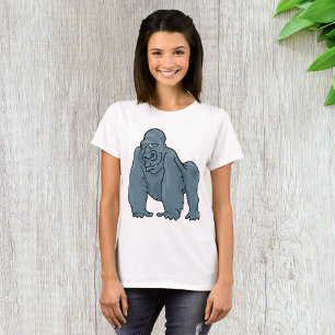 Camiseta Gracioso Gorilla Guay Blue Ape Animal Design