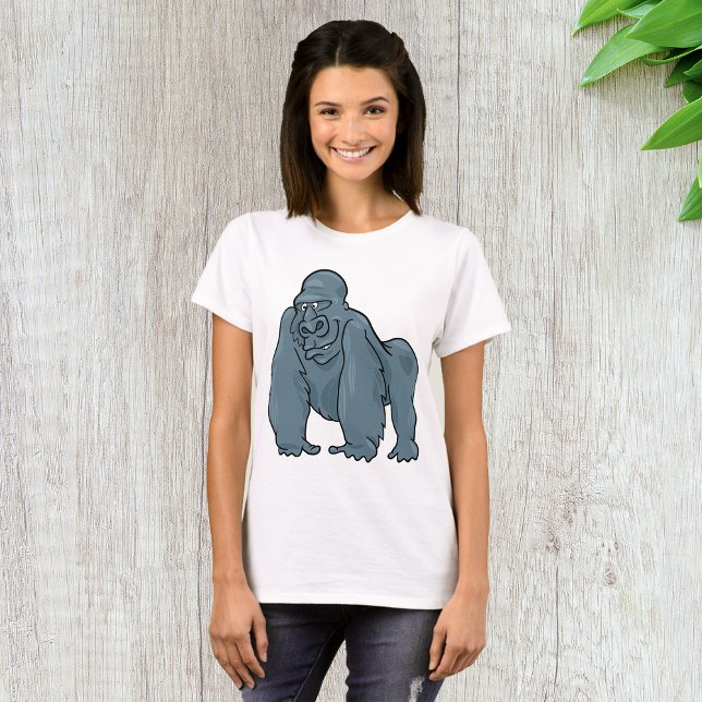 Camiseta Gracioso Gorilla Guay Blue Ape Animal Design (Subido por el creador)