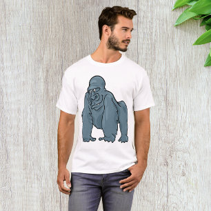 Camiseta Gracioso Gorilla Guay Blue Ape Animal Design