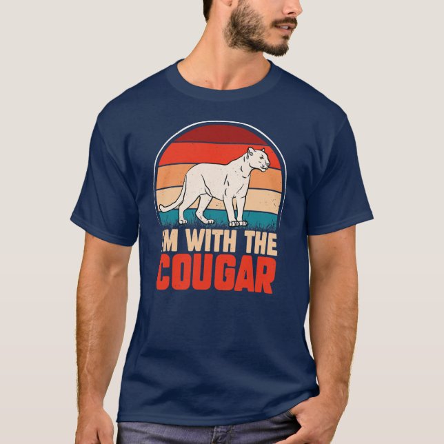 Camiseta Gracioso gráfico animal con el cougar  (Anverso)