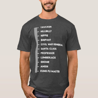 Camiseta Gracioso gráfico de barbas de medición de barba