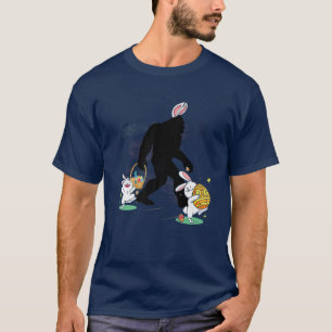 Camiseta Gracioso Gran Pie Feliz Día de Pascua Huevos Cesta