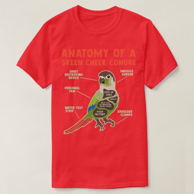 Camiseta Gracioso Green Cheek Conure Bird Lover Pineapple P (Diseño del anverso)
