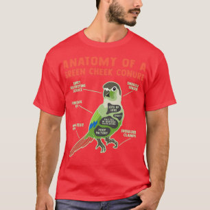 Camiseta Gracioso Green Cheek Conure Bird Lover Pineapple P