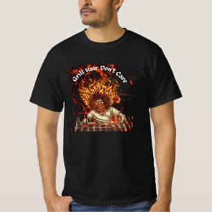 Camiseta Gracioso Grill Hair no le importa