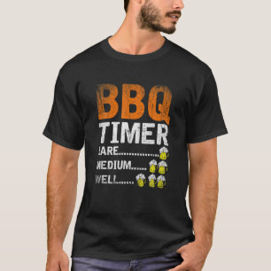 Camiseta Gracioso Grillmaster Regalo BBQ Timer Rara Medio B
