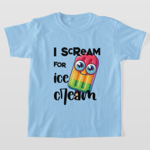 Camiseta Gracioso grito de helado arte de palabras