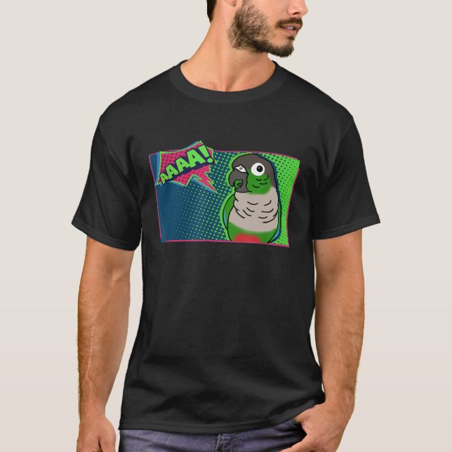 Camiseta Gracioso grito de humor negro de comic confuso (Anverso)