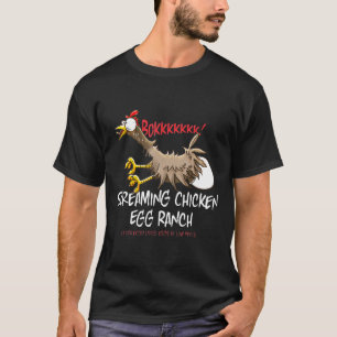 Camiseta Gracioso Grito Granja de pollo Huevo Ranch