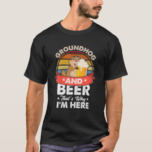 Camiseta Gracioso Groundhog Vintage Y Coincidencia De Beer