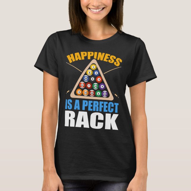Camiseta Gracioso grupo de humor para rack Billiards (Anverso)