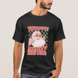 Camiseta Gracioso Guay Santa Clause Hipster Dude Cristo de 