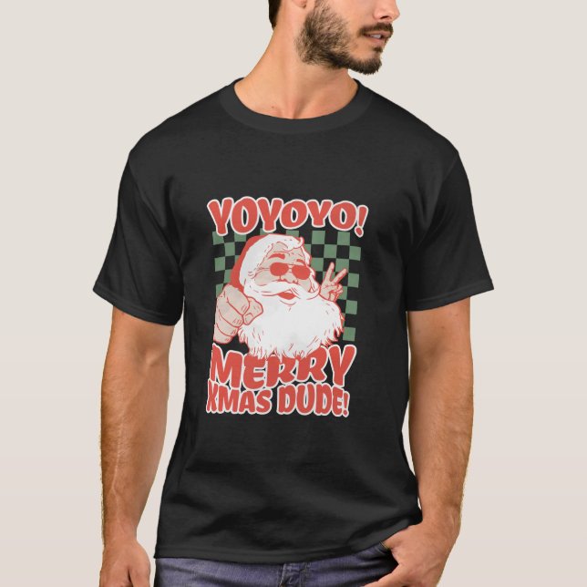 Camiseta Gracioso Guay Santa Clause Hipster Dude Cristo de  (Anverso)