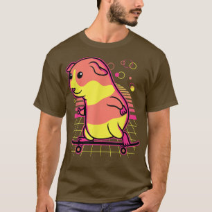 Camiseta Gracioso Guinea Cerdo Retro Estilo Vintage Hombres