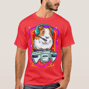 Camiseta Gracioso Guineano Gaming Gamer Hamster Furry Potat