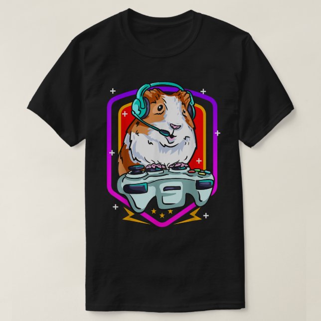 Camiseta Gracioso Guineano Gaming Gamer Hamster Furry Potat (Diseño del anverso)