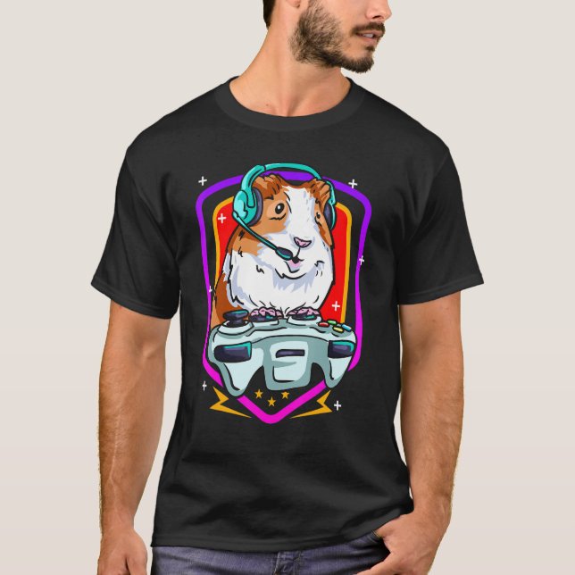 Camiseta Gracioso Guineano Gaming Gamer Hamster Furry Potat (Anverso)