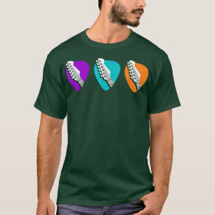 Camiseta Gracioso Guitar Color Pick Vintage Music