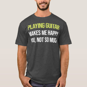 Camiseta Gracioso Guitarista de Guitarra Feliz Jugador