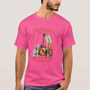 Camiseta Gracioso guitarrista engorda Comida Rock Blues Ban