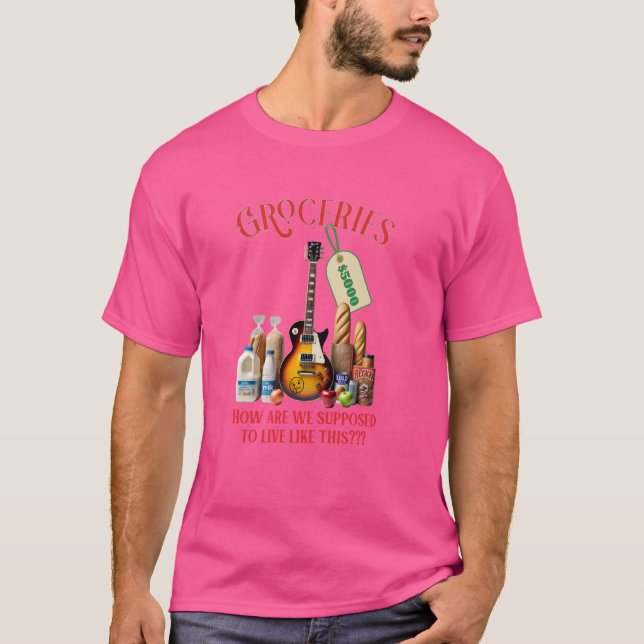 Camiseta Gracioso guitarrista engorda Comida Rock Blues Ban (Anverso)