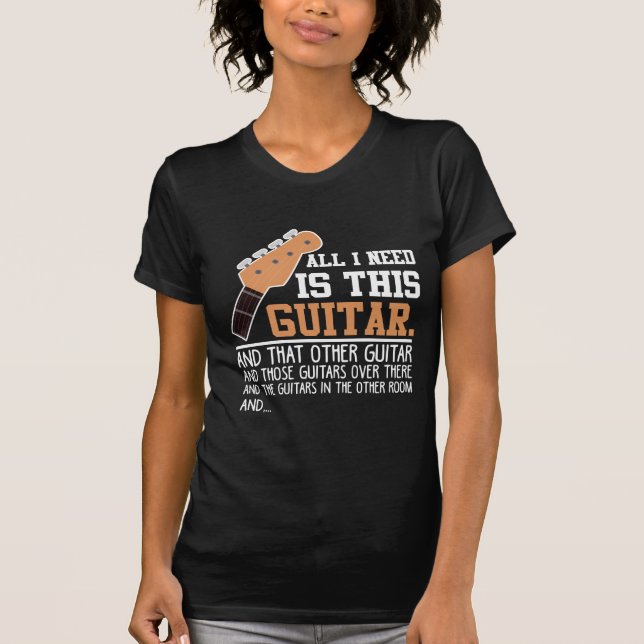 Camiseta Gracioso guitarrista Guitarista necesito a todos l (Anverso)