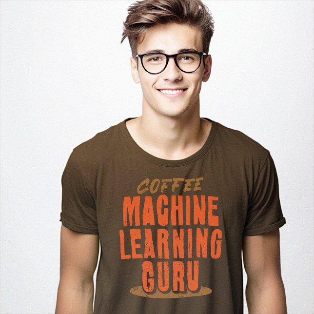 Camiseta Gracioso Guru de Aprendizaje de Máquina de Café (Funny Coffee Machine Learning Guru T-Shirt)