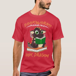Camiseta Gracioso gusano de biblioteca leyendo libro Drago