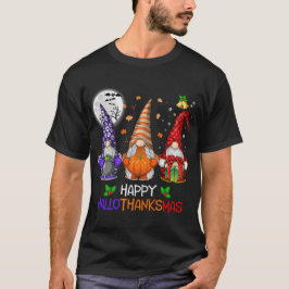 Camiseta Gracioso Hallothanksmas Gnomes Feliz Hallowthanksm