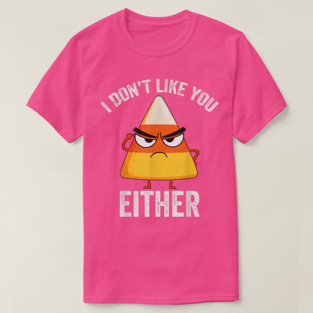 Camiseta Gracioso Halloween Angry Candy Corn, no me gustas (Diseño del anverso)