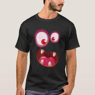 Camiseta Gracioso Halloween Asustado Monster Face Costume B