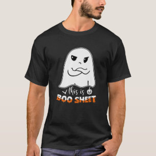 Camiseta Gracioso Halloween Boo Ghost Sheet Pun Design Humo