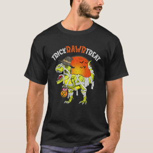 Camiseta Gracioso Halloween Boys Trick Rawr Trate Dinosaur